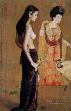 Guan ZEJU 14 中国人少女のヌード Oil Paintings